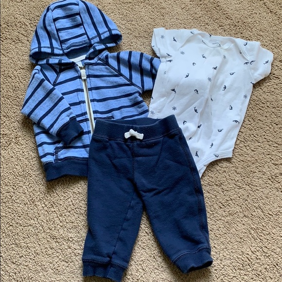 Carter's Other - Carter’s Striped Ahoy Captain Hoodie and Pants